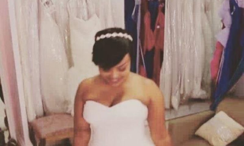 Actress Nana Ama McBrown in her wedding dress