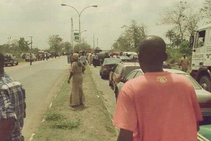 A photo from the scene of the incident