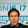 Olympique de Marseille (OM) French new head coach Rudi Garcia takes part in a press conference at the club's training centre in Marseille, southern France, on October 21, 2016