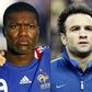 L-R: France's Djibrill Cisse, Mathieu Valbuena and Karim Benzema