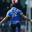 Sri Lanka bowler Nuwan Kulasekara celebrates after he dismissed Bangladesh batsman Sabbir Rahman (unseen) during the third and final one day international in Colombo, on April 1, 2017
