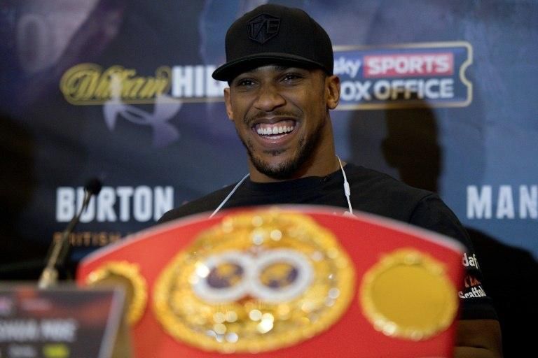 British boxer Anthony Joshua, seen in November 2016, forced the stoppage in two minutes, two seconds of the third round after first flooring American Eric Molina with a right December 10, 2016