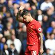 Liverpool's Philippe Coutinho acknowledges the fans after he was substituted during the Premier League match against Everton at Anfield on April 1, 2017