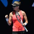 Croatia's Mirjana Lucic-Baroni reacts after scoring a point against Czech Republic's Karolina Pliskova during their Australian Open quarter-final match, in Melbourne, on January 25, 2017