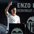 Argentine midfielder Enzo Perez is unveiled at Valencia's Mestalla stadium in January 2015