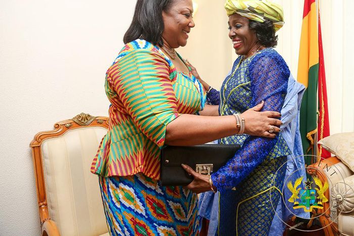 Former First Lady, Nana Konadu Agyeman-Rawlings and First Lady Rebecca Akufo-Addo