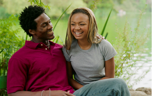 Happy black couple