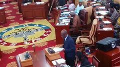 Seth Terkper addressing parliament