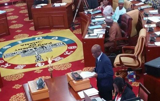 Seth Terkper addressing parliament
