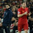 Tottenham Hotspur's Argentinian head coach Mauricio Pochettino gestures on the touchline during the English Premier League football match between Liverpool and Tottenham Hotspur at Anfield in Liverpool, north west England on February 11, 2017