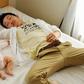 Father and child sleeping