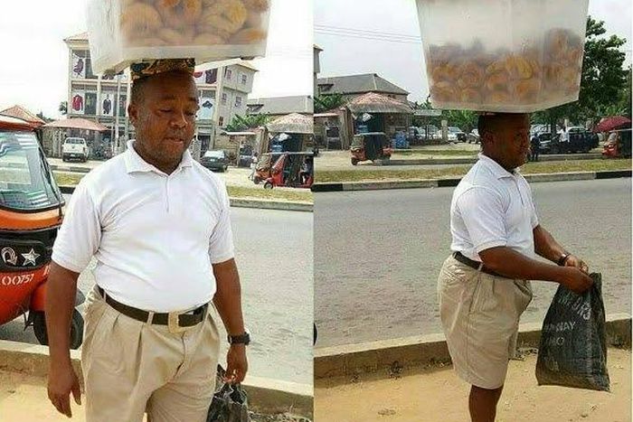 Mr White hawking doughnuts