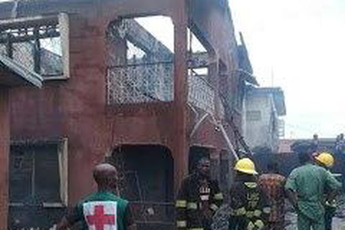 Fire caused by boiling ring engulfs house