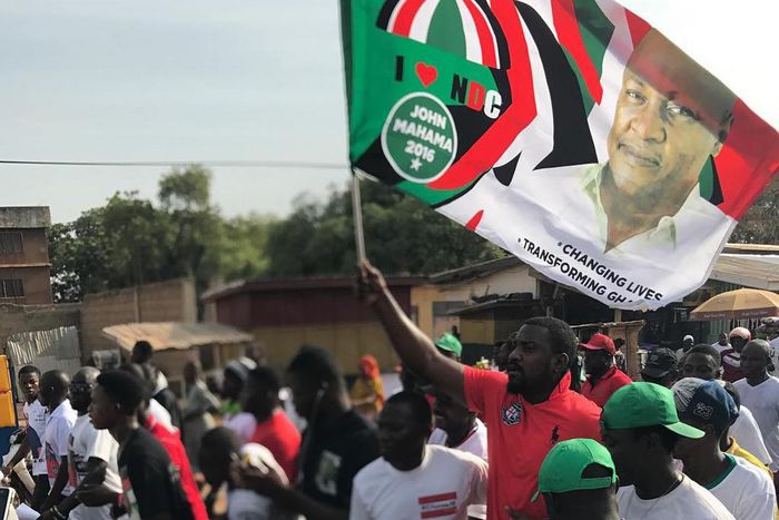 John Dumelo during the NDC campaign trails