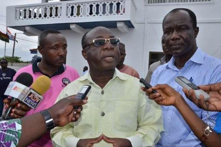 Freddie Blay [in spectacles] has been accused of opening a private account in the name of the NPP