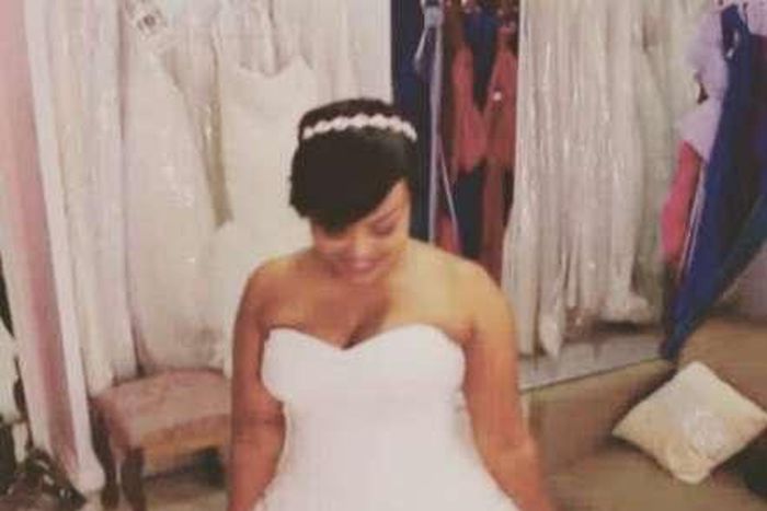 Nana Ama Mcbrown in a bridal shop