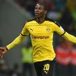 Dortmund's Columbian striker Adrian Ramos celebrates after scoring a goal against Augsburg in Augsburg on March 20, 2016