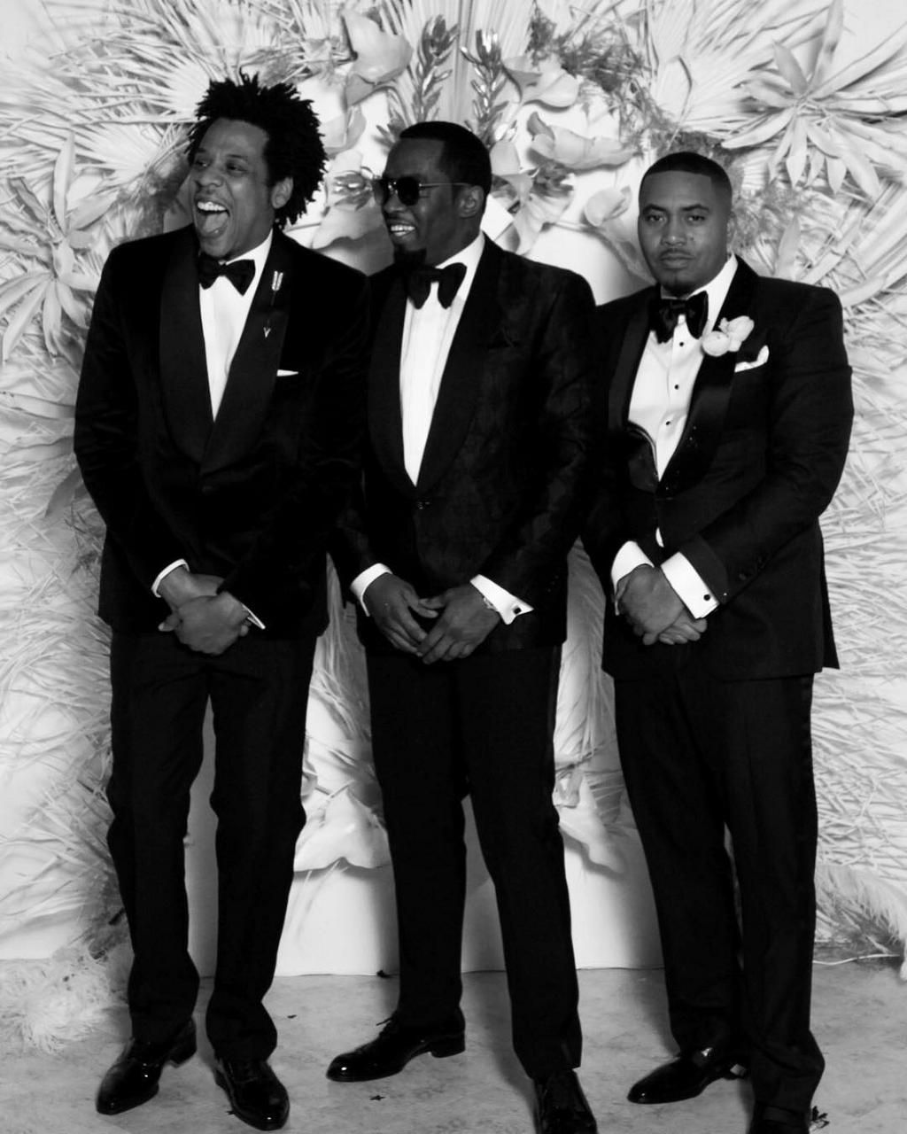 Music legends Jay Z, Nas, and Diddy set the internet on fire with classic tux photos
