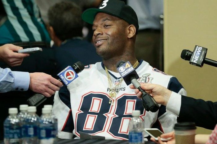 Martellus Bennett, pictured in February 2017, branded a proposed NFL training video on on-field celebrations "a waste of time"