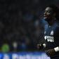 Olympique de Marseille's French forward Bafetimbi Gomis reacts after scoring during the French L1 football match between Nantes and Marseille on February 12, 2017
