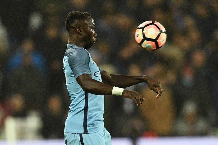 Bacary Sagna in action for Manchester City in their FA Cup match against West Ham United at the London Stadium on January 6, 2017