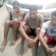 The three suspects, Eniola, Paul Kareem, Ayoola Sodiq