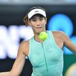 Spain's Garbine Muguruza hits a return against Romania's Sorana Cirstea during their women's singles match at the Australian Open in Melbourne on January 22, 2017