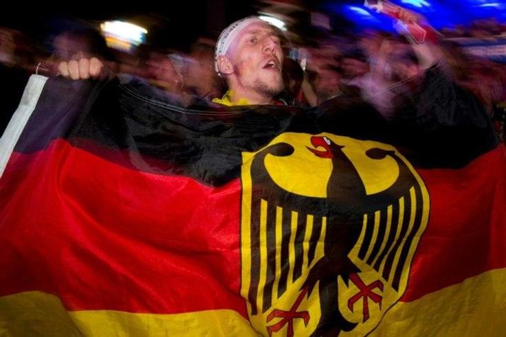 German fans react after their side beat Argentina in the 2014 World Cup final