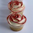 Romantic rose cupcakes