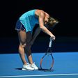 Simona Halep goes out to Shelby Rogers on day one of the Australian Open at the Rod Laver Arena in Melbourne