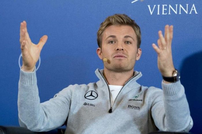 Germany's Nico Rosberg giving a press conference where he announced to end his F1 career during FIA Prize Giving Gala at the Hofburg palace in Vienna