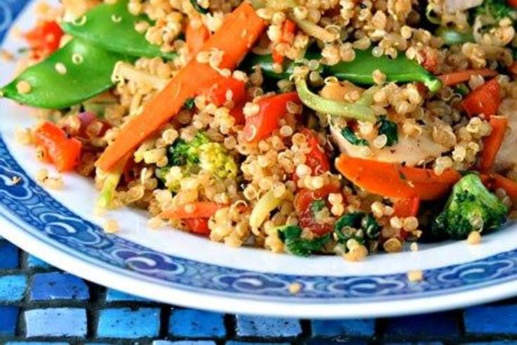 Quinoa stir-fry with chicken
