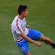 Colombia's midfielder James Rodriguez controls the ball during a training session at the New Condomina stadium in Murcia on June 6, 2017 on the eve of their friendly match against Spain