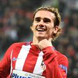 Atletico Madrid's forward Antoine Griezmann celebrates after scoringl during the Champions League round of 16 first-leg football match against Bayer 04 Leverkusen February 21, 2017