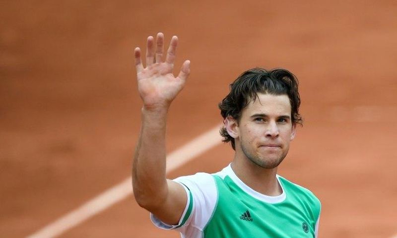 Dominic Thiem (pictured) will meet Rafael Nadal in the French Open semi-finals