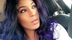 Nikki Samonas in a car