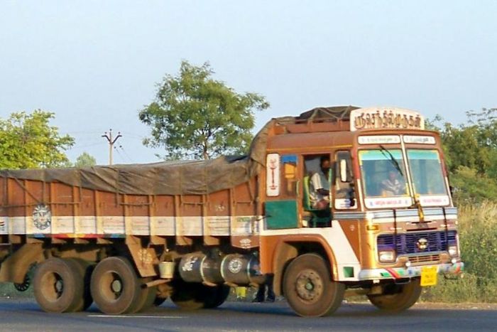 The drunk lorry driver killed a man and woman after losing control.