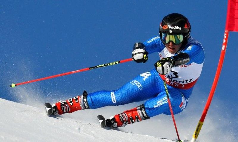 Italy's Sofia Goggia competes in the women's giant slalom race at the 2017 FIS Alpine World Ski Championships in St Moritz on February 16, 2017
