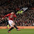 Manchester United's striker Zlatan Ibrahimovic (L) takes a free-kick during the English Premier League football match between Manchester United and Liverpool at Old Trafford in Manchester, north west England, on January 15, 2017