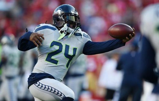 Marshawn Lynch of the Seattle Seahawks warms up prior to playing the San Francisco 49ers in their NFL game at Levi's Stadium on October 22, 2015 in Santa Clara, California