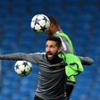 Monaco's Portuguese midfielder Bernardo Silva takes part in a training session at the Etihad Stadium in Manchester, north-west England, on February 20, 2017, the eve of their Champions League Round of 16 first-leg against Manchester City