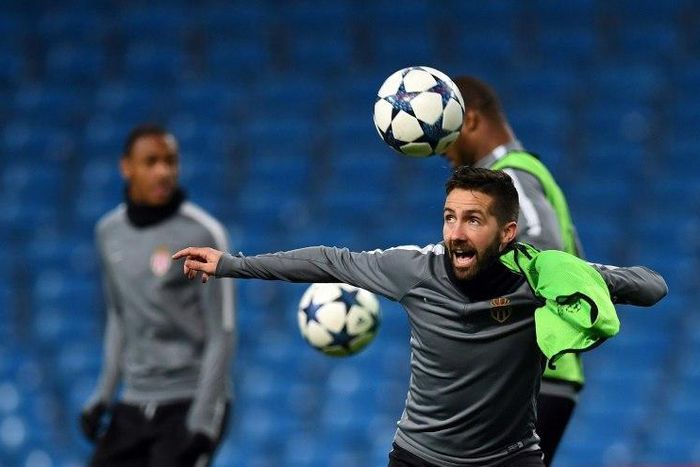 Monaco's Portuguese midfielder Bernardo Silva takes part in a training session at the Etihad Stadium in Manchester, north-west England, on February 20, 2017, the eve of their Champions League Round of 16 first-leg against Manchester City