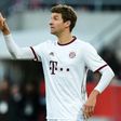 Bayern Munich's striker Thomas Mueller gestures during the German first division Bundesliga football match against FC Ingolstadt 04 February 11, 2017