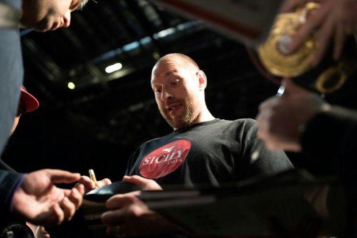 British heavyweight boxer Tyson Fury, pictured in 2016, surrendered his world titles so he could concentrate on medical treatment