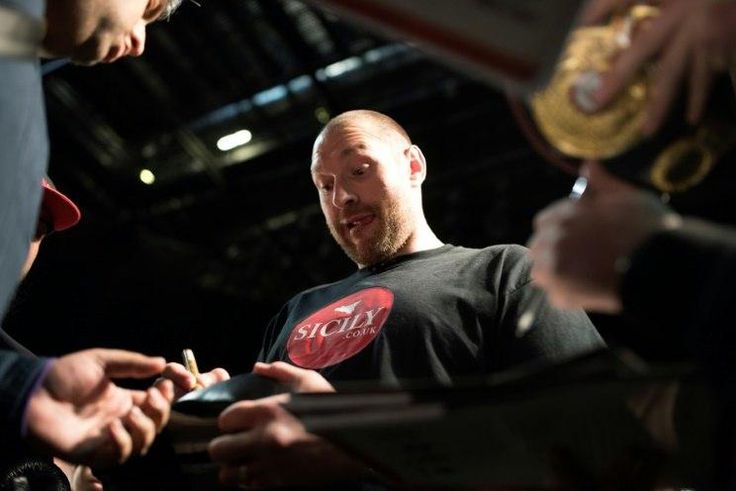 British heavyweight boxer Tyson Fury, pictured in 2016, surrendered his world titles so he could concentrate on medical treatment