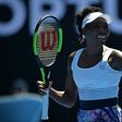 Venus Williams of the US celebrates her victory against Ukraine's Kateryna Kozlova on day one of the Australian Open in Melbourne on January 16, 2017