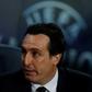 Paris Saint-Germain's coach Unai Emery looks on before the UEFA Champions League round of 16 second leg football match FC Barcelona vs Paris Saint-Germain FC at the Camp Nou stadium in Barcelona on March 8, 2017