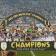 German players celebrate after winning the 2014 FIFA World Cup with a 1-0 victory over Argentina