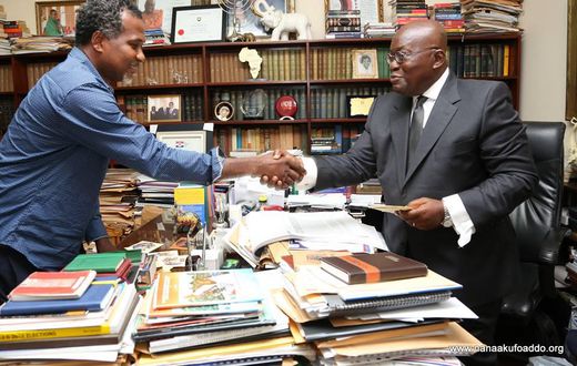 Lucky Mensah meets Nana Akufo Addo