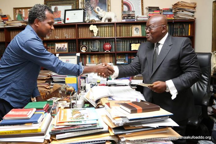 Lucky Mensah meets Nana Akufo Addo